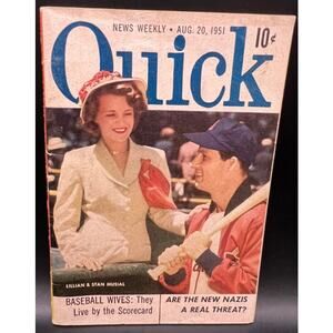 1951 Quick Booklet Stan Musial Baseball St. Louis Cardinals MLB Stan the Man HOF